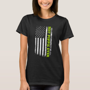 Bester Poppie je 4. Juli American Flag Patriot T-Shirt