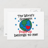 Bester PopPop gehört mir Postkarte (Vorne/Hinten)