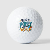 Bester Poppy der Welt Golfball (Vorderseite)