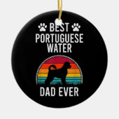 Bester portugiesischer VATER je Hund Lover Keramik Ornament (Vorne)