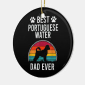 Bester portugiesischer VATER je Hund Lover Keramik Ornament (Links)