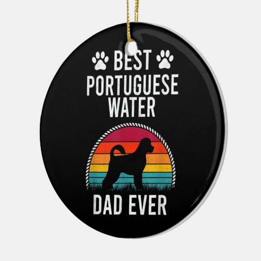Bester portugiesischer VATER je Hund Lover Keramik Ornament (Links)