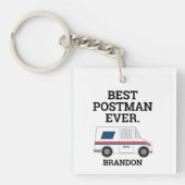 Bester Postman je Personal Mailman Mail Truck Schlüsselanhänger (Vorderseite)