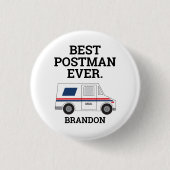 Bester Postman je Personal Mailman Wertschätzung Button (Vorderseite)