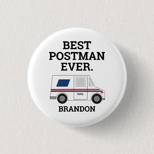 Bester Postman je Personal Mailman Wertschätzung Button (Vorderseite)
