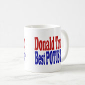 Bester POTUS je Donald Trump rot blau Kaffeetasse (VorderseiteRechts)