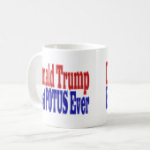 Bester POTUS je Donald Trump rot blau Kaffeetasse (Vorderseite Links)