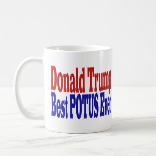 Bester POTUS je Donald Trump rot blau Kaffeetasse (Links)