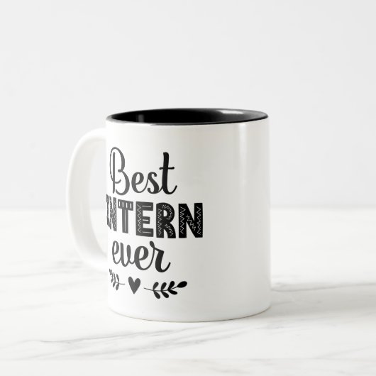 Bester Praktikant je Zweifarbige Tasse (Vorderseite Links)