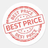 Bester Preis Runder Aufkleber (Vorderseite)