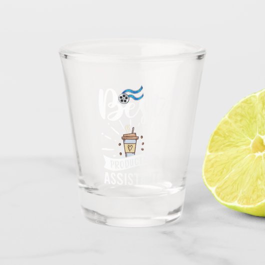 Bester Produktionsassistent - Crew Schnapsglas (Vorderseite)