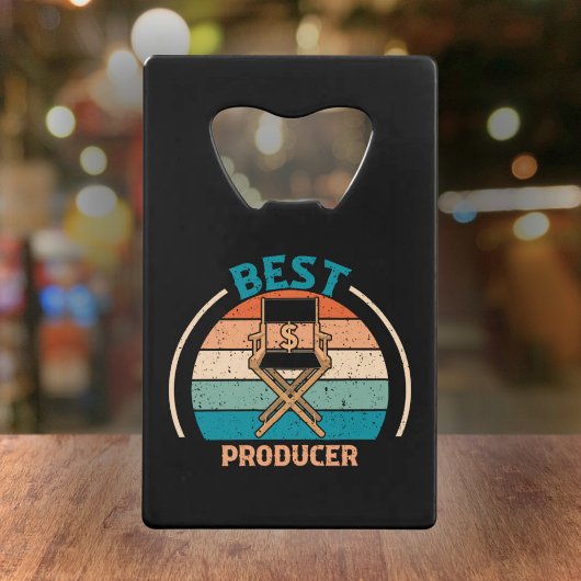 Bester Produzent Retro - Filmmaker-Geschenk Geldbeutel Flaschenöffner