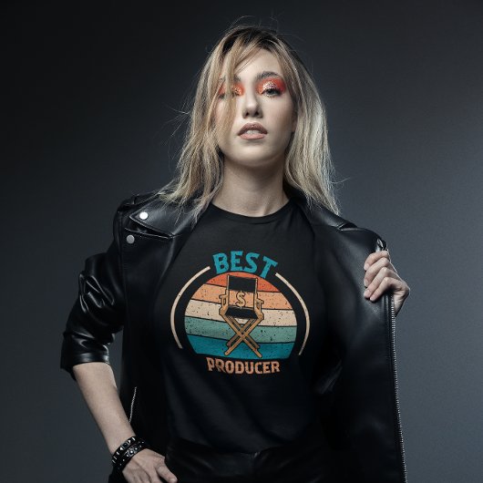 Bester Produzent - Retro Filmmaker T-Shirt