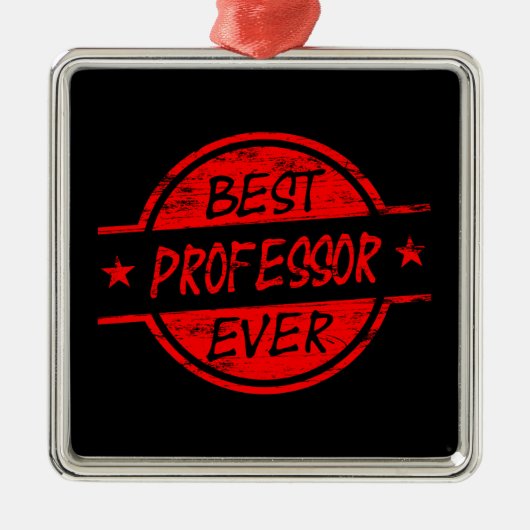Bester Professor Ever Red Ornament Aus Metall (Vorne)