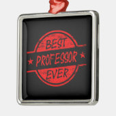 Bester Professor Ever Red Ornament Aus Metall (Links)