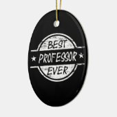 Bester Professor Ever White Keramikornament (Links)