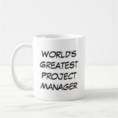 "Bester Projektmanager der Welt" Kaffeetasse (Links)