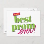 Bester Prom je - grün Postkarte (Vorne/Hinten)