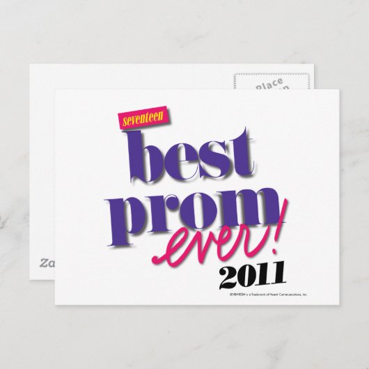 Bester Prom je - Lila Postkarte (Vorne/Hinten)