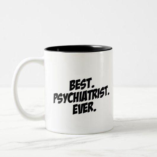 Bester Psychiater überhaupt Zweifarbige Tasse (Links)