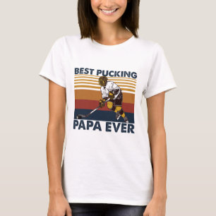 Bester Puck-Papa Aller Zeiten Lustiger Hockey-Vate T-Shirt