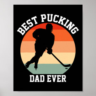 Bester Puckender Papa Aller Hockey Retro Hockey Pl Poster