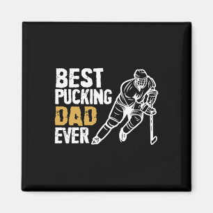 Bester Puckender Papa Aller Retro-Eishockey-Traine Magnet