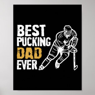 Bester Puckender Papa Aller Retro-Eishockey-Traine Poster