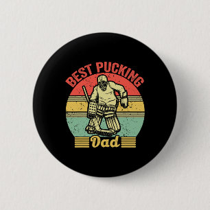 Bester puckender Papa Hockey Retro Vintage Eishock Button