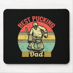 Bester puckender Papa Hockey Retro Vintage Eishock Mousepad