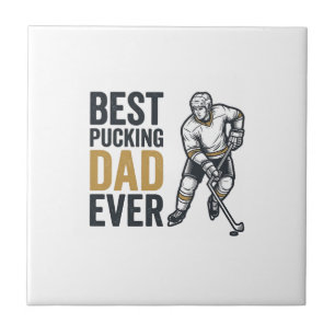 Bester puckender Vater aller Zeiten Hockey-Vater-S Fliese