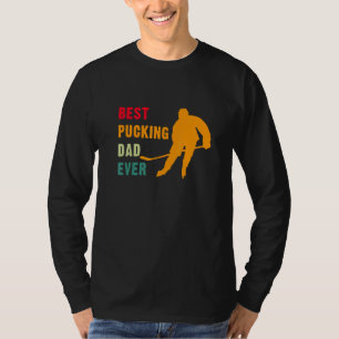 Bester Pucking-Vater je Fathers Day Hockey Puck 1 T-Shirt