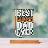 Bester Puck'n Dad Ever Hockey Vater Vector Design_ Acrylschild (Neutral)
