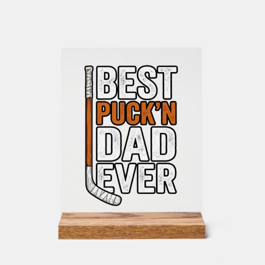 Bester Puck'n Dad Ever Hockey Vater Vector Design_ Acrylschild (Vorderseite)