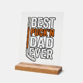 Bester Puck'n Dad Ever Hockey Vater Vector Design_ Acrylschild (Winkel)