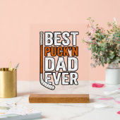 Bester Puck'n Dad Ever Hockey Vater Vector Design_ Acrylschild (Hochzeit)