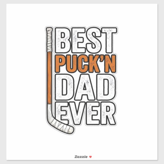 Bester Puck'n Dad Ever Hockey Vater Vector Design_ Aufkleber (Blatt)