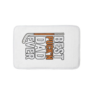 Bester Puck'n Dad Ever Hockey Vater Vector Design_ Badematte