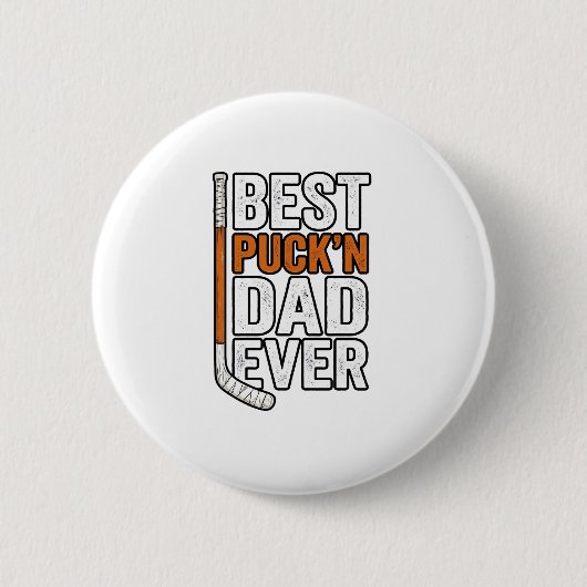 Bester Puck'n Dad Ever Hockey Vater Vector Design_ Button (Vorderseite)