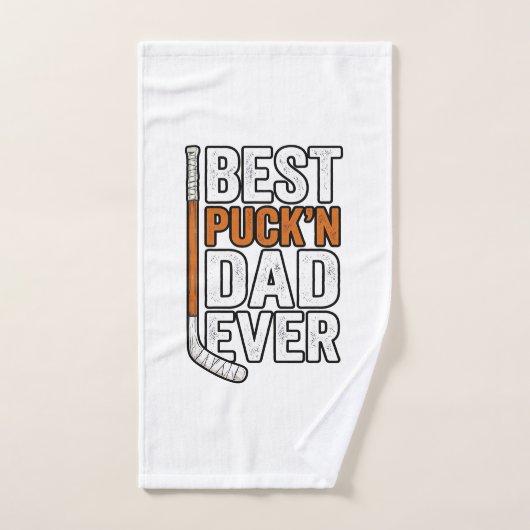 Bester Puck'n Dad Ever Hockey Vater Vector Design_ Handtuch (Handtuch)