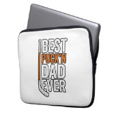 Bester Puck'n Dad Ever Hockey Vater Vector Design_ Laptopschutzhülle (Vorderseite Links)