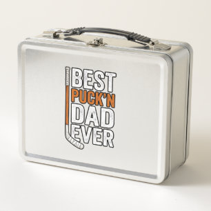 Bester Puck'n Dad Ever Hockey Vater Vector Design_ Metall Brotdose