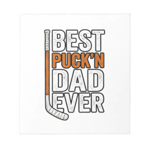 Bester Puck'n Dad Ever Hockey Vater Vector Design_ Notizblock
