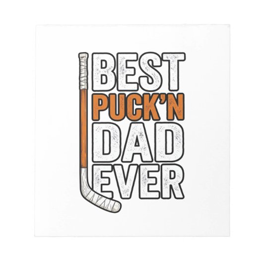 Bester Puck'n Dad Ever Hockey Vater Vector Design_ Notizblock (Vorderseite)