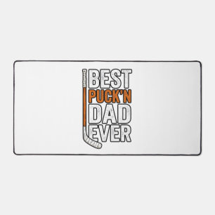 Bester Puck'n Dad Ever Hockey Vater Vector Design_ Schreibtischunterlage