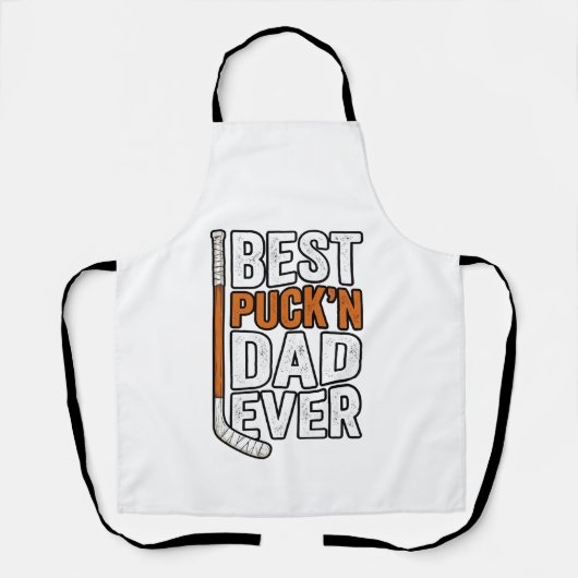 Bester Puck'n Dad Ever Hockey Vater Vector Design_ Schürze (Vorderseite)