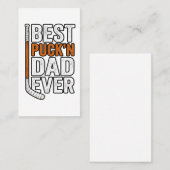 Bester Puck'n Dad Ever Hockey Vater Vector Design_ Visitenkarte (Vorne/Hinten)
