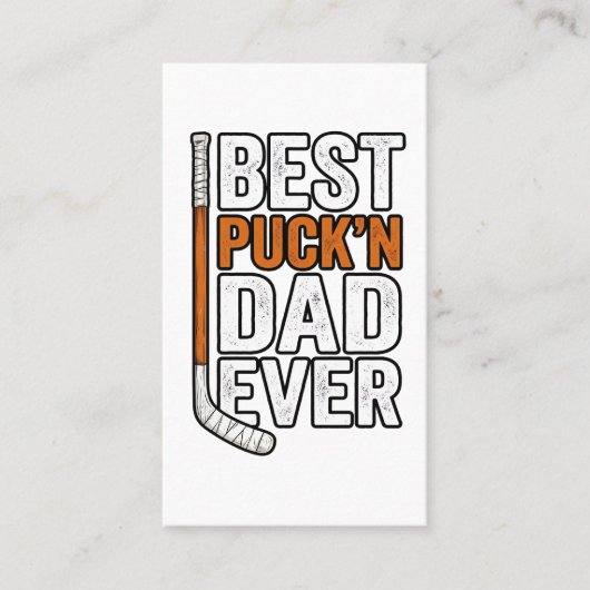 Bester Puck'n Dad Ever Hockey Vater Vector Design_ Visitenkarte (Vorderseite)