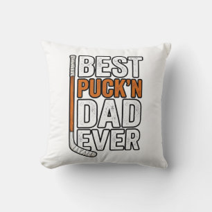 Bester Puck'n Dad Ever Hockey Vater Vektor Design_ Kissen