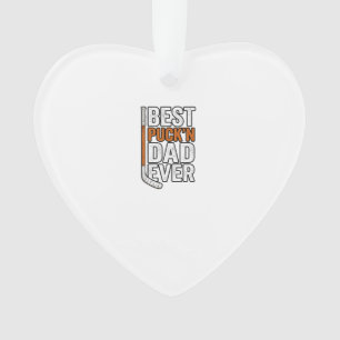Bester Puck'n Dad Ever Hockey Vater Vektor Design_ Ornament